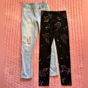 Unicorn pants for little girls - size 6